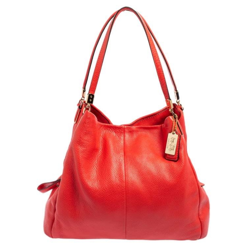 Coach Red Leather Shoulder Bag